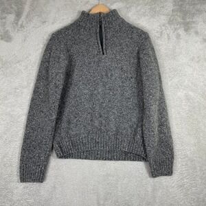 Luca Nobili Quarter Zip Sweater Womens Medium‎ Gray Wool Blend Made in Italy